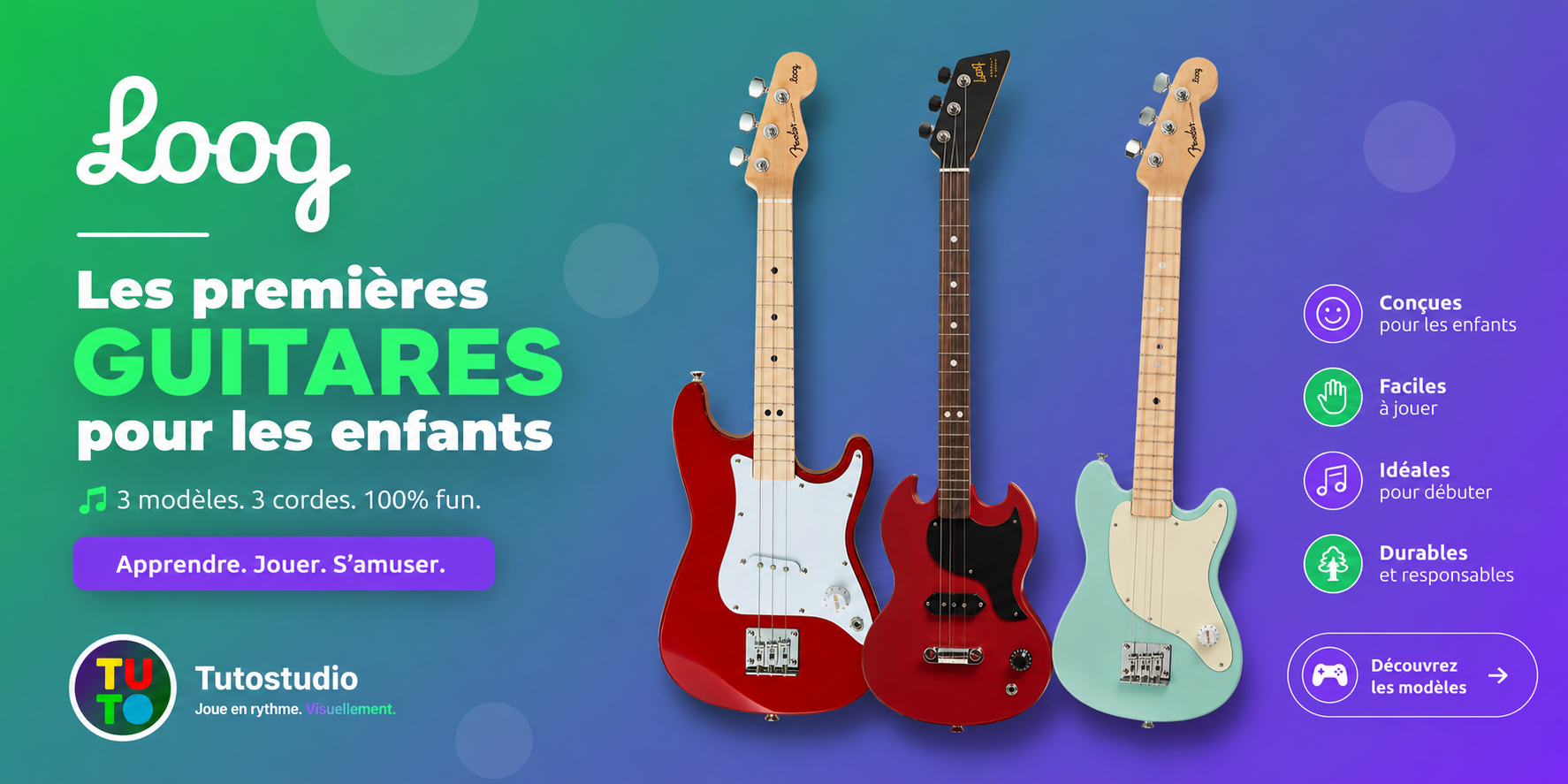 Banner: Loog by Fender und Loog by Gibson