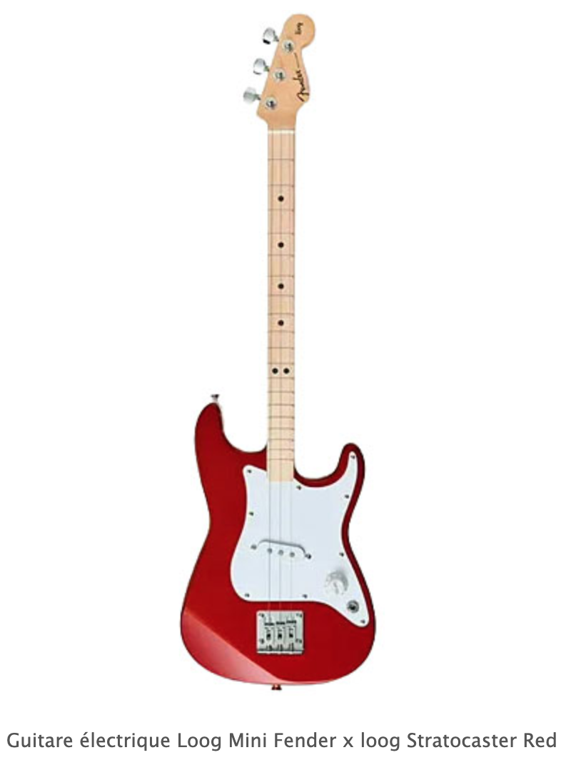Loog Mini Fender x Loog Stratocaster Red